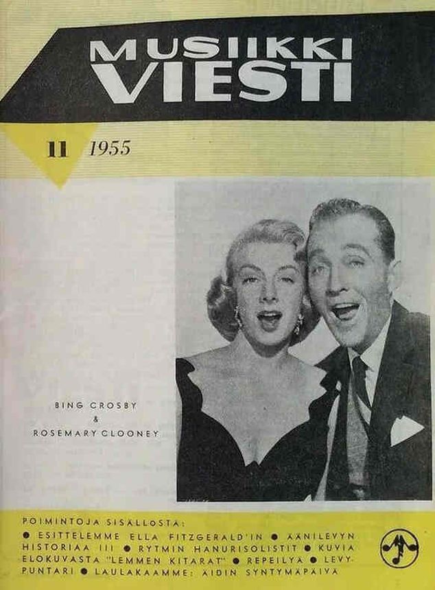 MUSIIKKI VIESTI magazine side cover Issue 11   1955